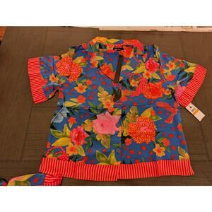 NWT Room Service Georgia Short Woven Pj Set In Floral Fiesta size S